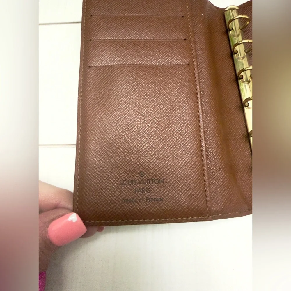 Louis Vuitton Monogram Agenda Planner PM w Gold Pen
